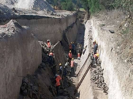 Canal de excedencias de la PTAR de Celaya
